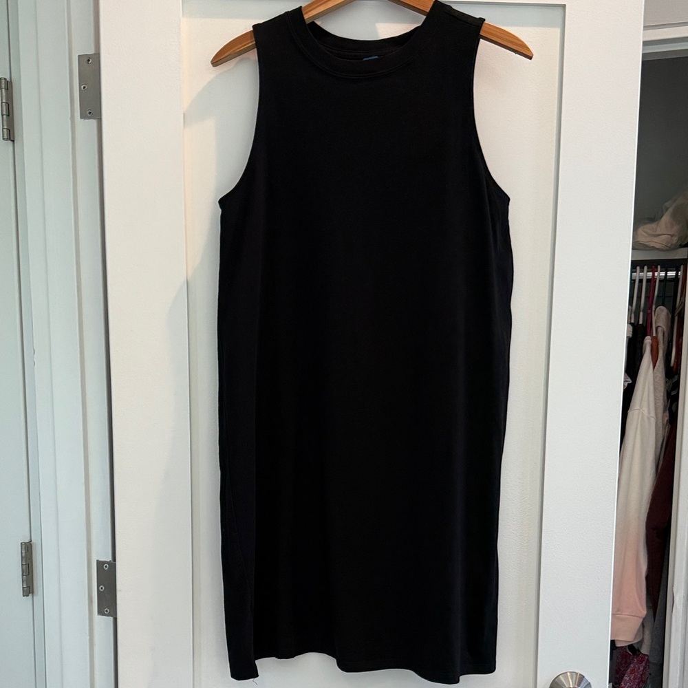 Maternity: Black Sleeveless Tank Dress